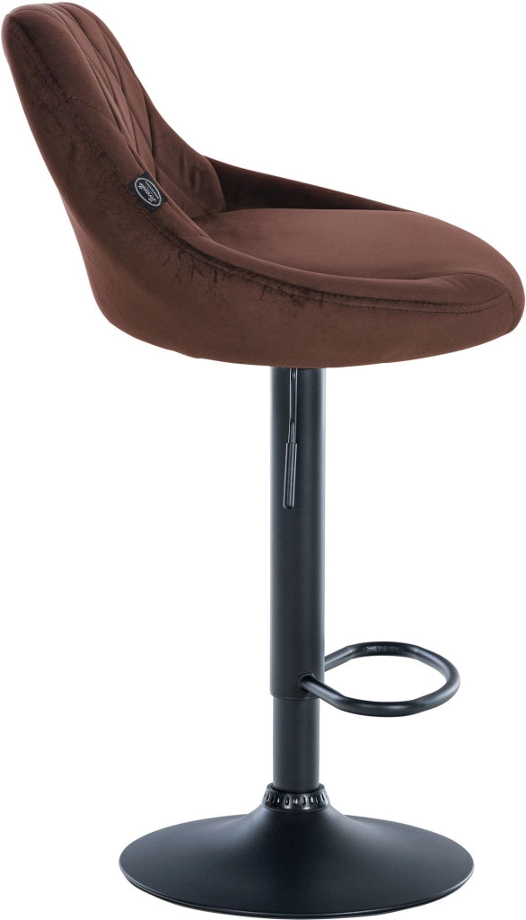 Sgabello da bar Lazio Velvet marrone,nero