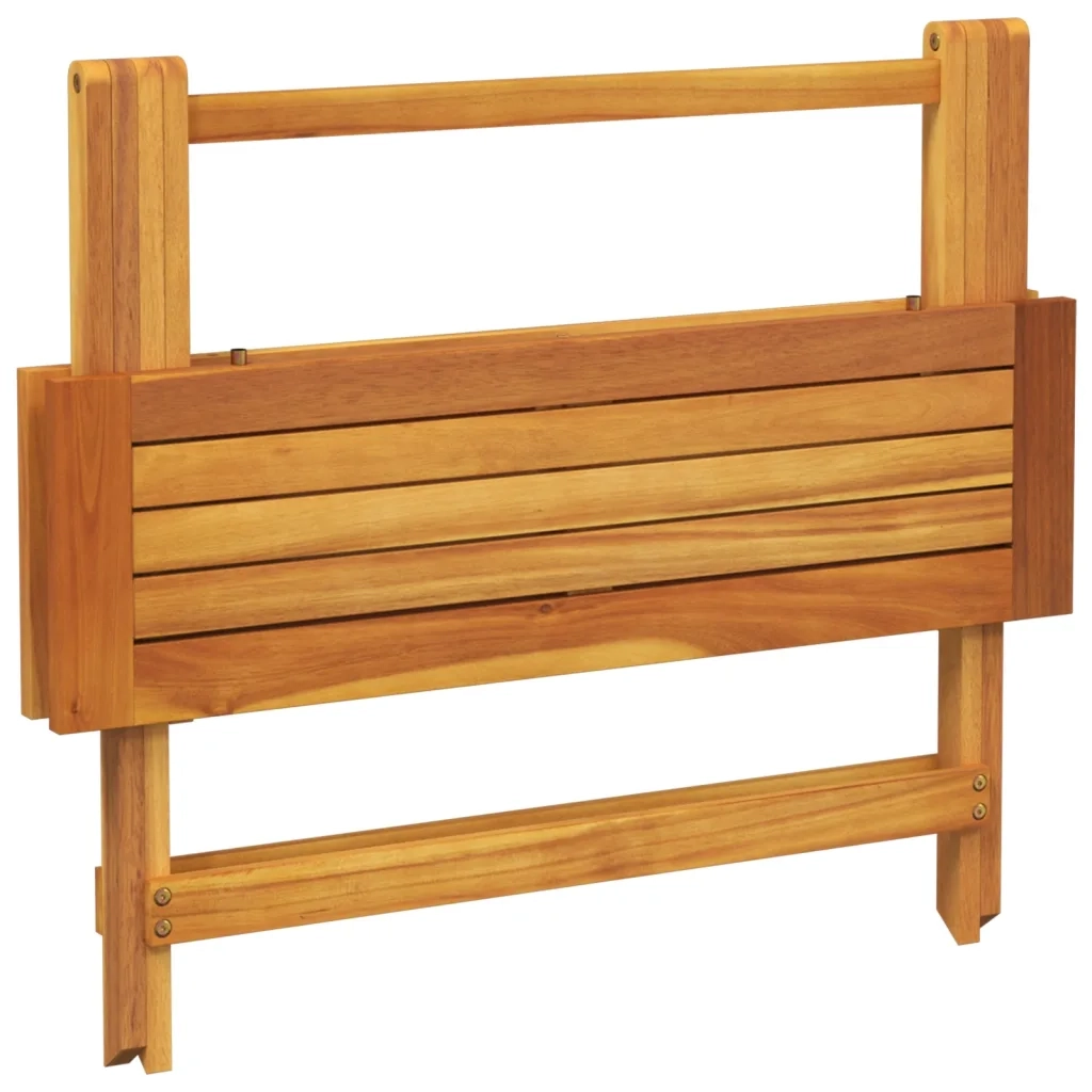 Set Pranzo da Giardino Pieghevole 5pz Legno Massello di Acacia
