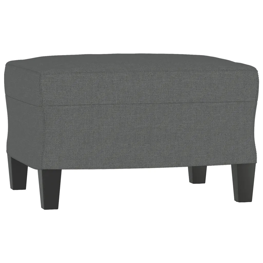 Poltrona | Sedia Relax con Poggiapiedi Grigio Scuro 60 cm in Tessuto