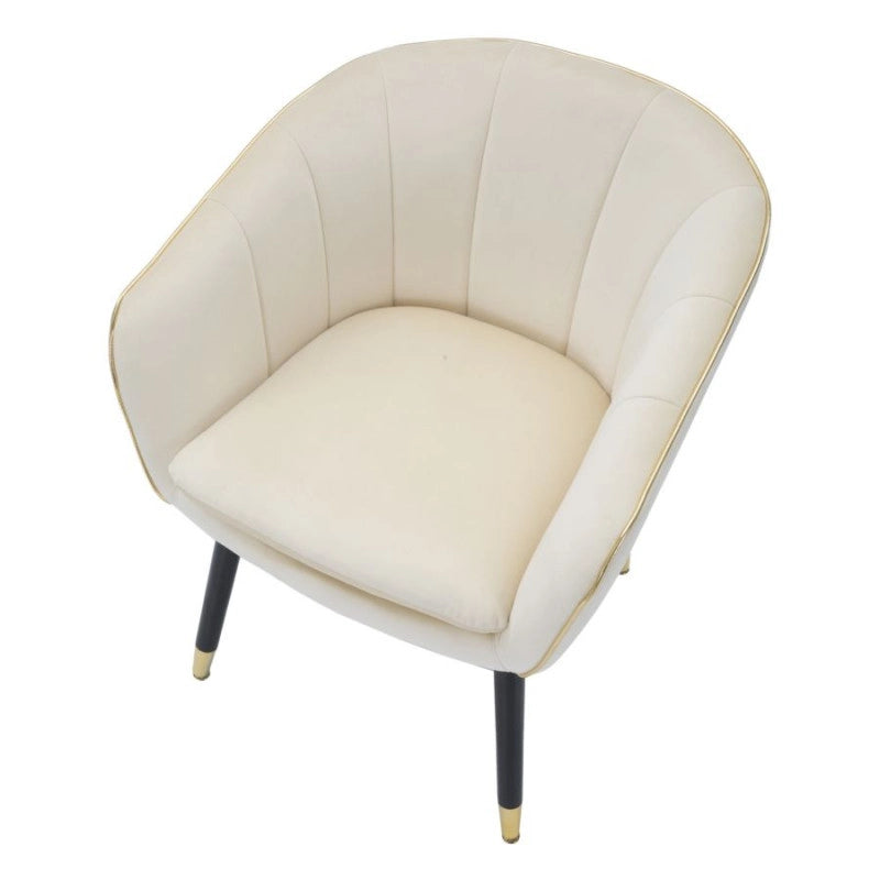 Poltrona Paris Crema/gold cm 62x58x78