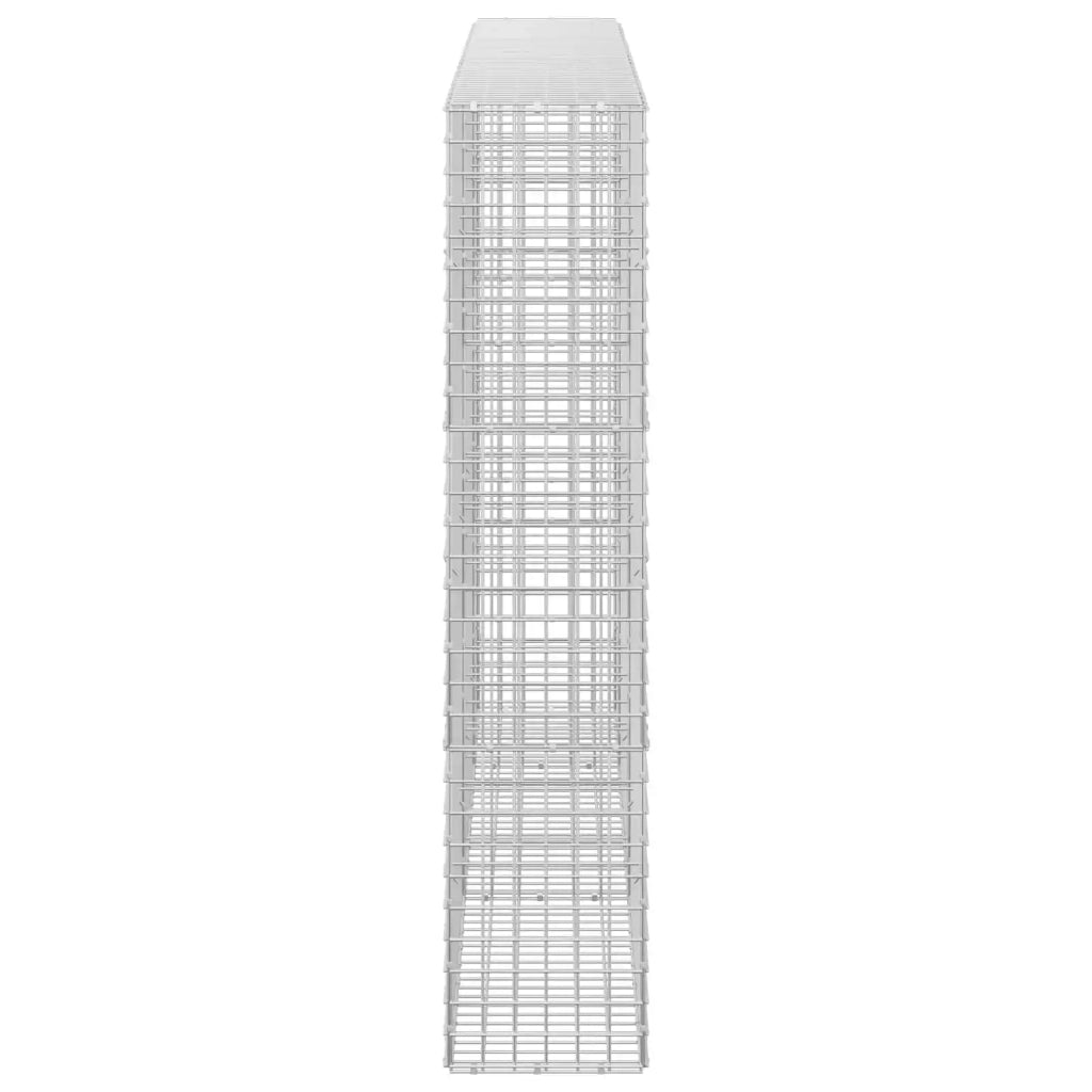 Gabione con filo da 5 mm e rete da 5x5 cm 250x30x150 cm 3464183