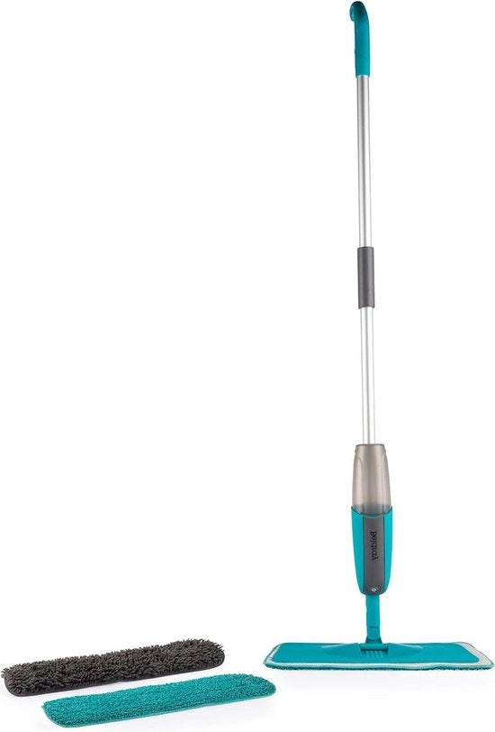 Spray Mop 2 in 1 per Pavimenti in Laminato e Pietra - Pulente Antibatterico per Pavimenti Duri - Bottiglia Rifornibile da 300ml