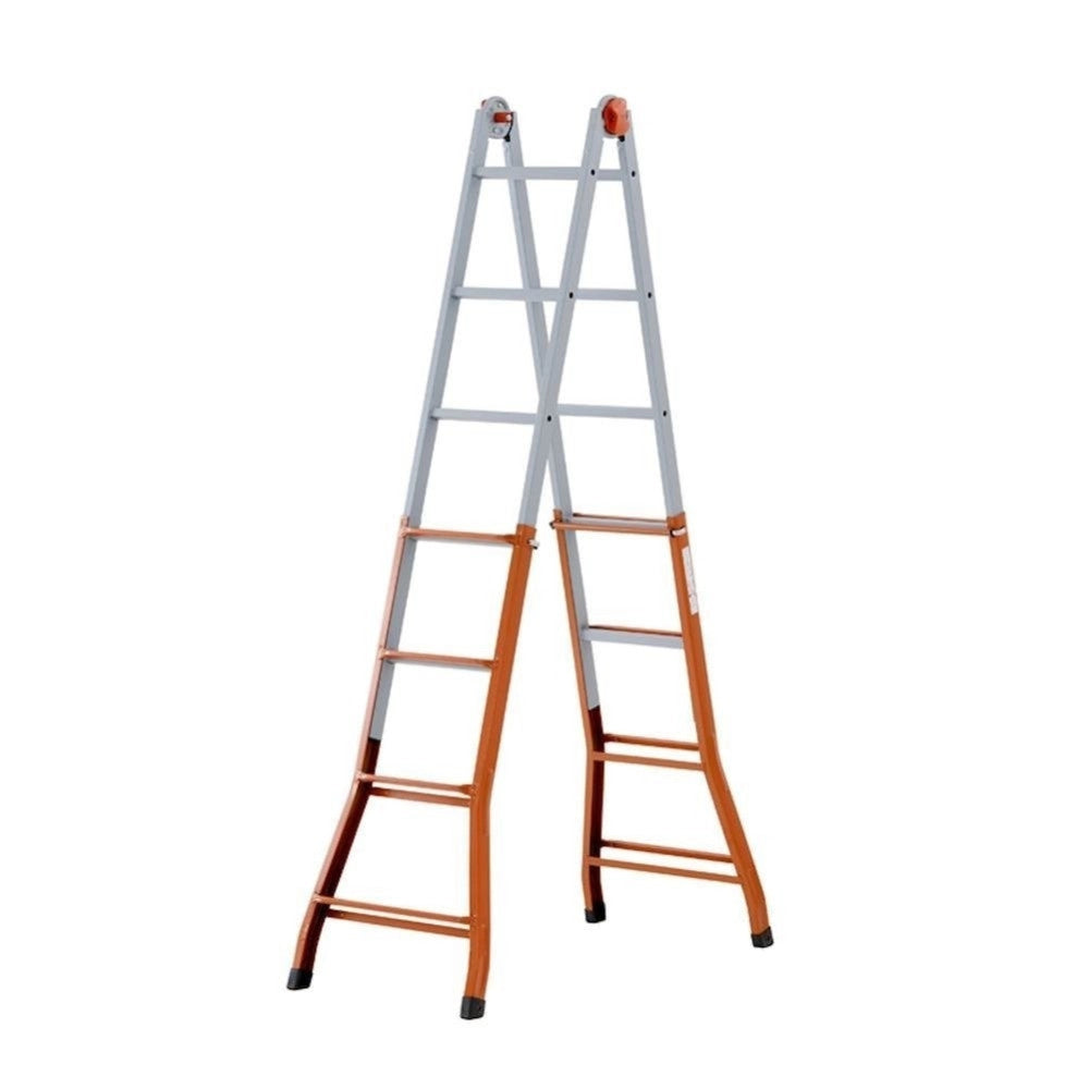 Trade Shop - Scala Scaletto Telescopico Super In Acciaio 5,20 Mt Gierre Multiuso 5+4 Gradini -