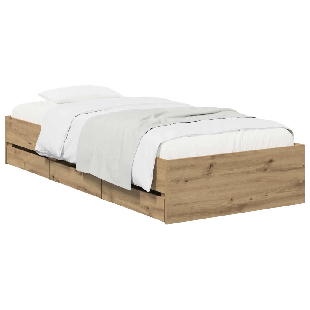 Telaio del letto con storage Rovere Artigianale 90 x 200 cm 3445765