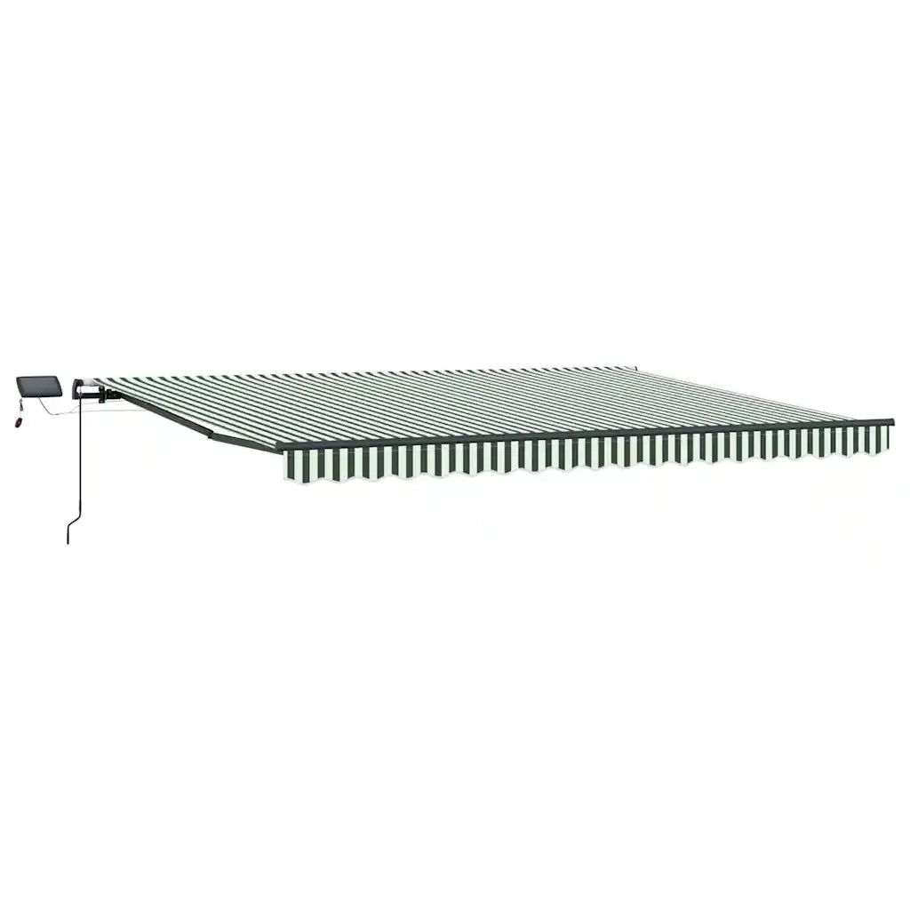 Tenda Retrattile Verde e bianco 400 ×300 cm Tessuto 3330724