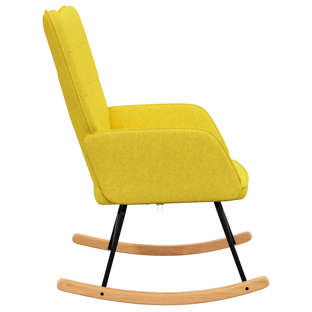 Sedia a Dondolo Giallo Senape in Tessuto cod mxl 50927