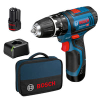 bosch-b 12v trapano gsb12 v-15 con 2 batterie 2,0ah cod:ferx.94260