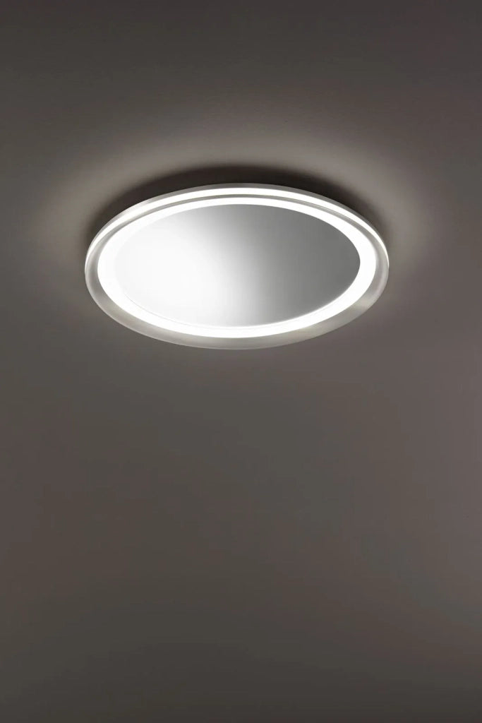 Plafoniera in alluminio  Grigio Mirò  biemissione d.60cm LED 59W 3000K CRI?80 220-240V 50/60Hz 4130Lm