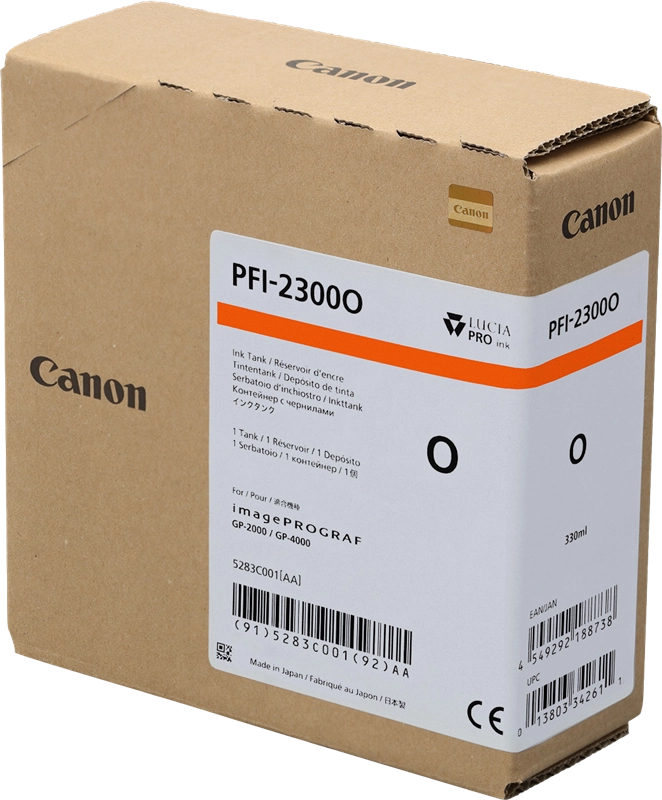 Canon PFI-2300 O cartuccia d'inchiostro 1 pz Originale Arancione