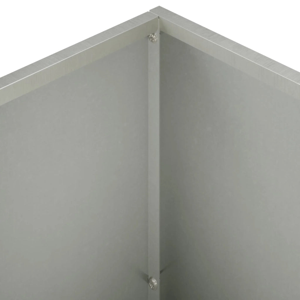 Vaso da giardino Argento 60 x 30 x 50 cm Acciaio Inox 8005576