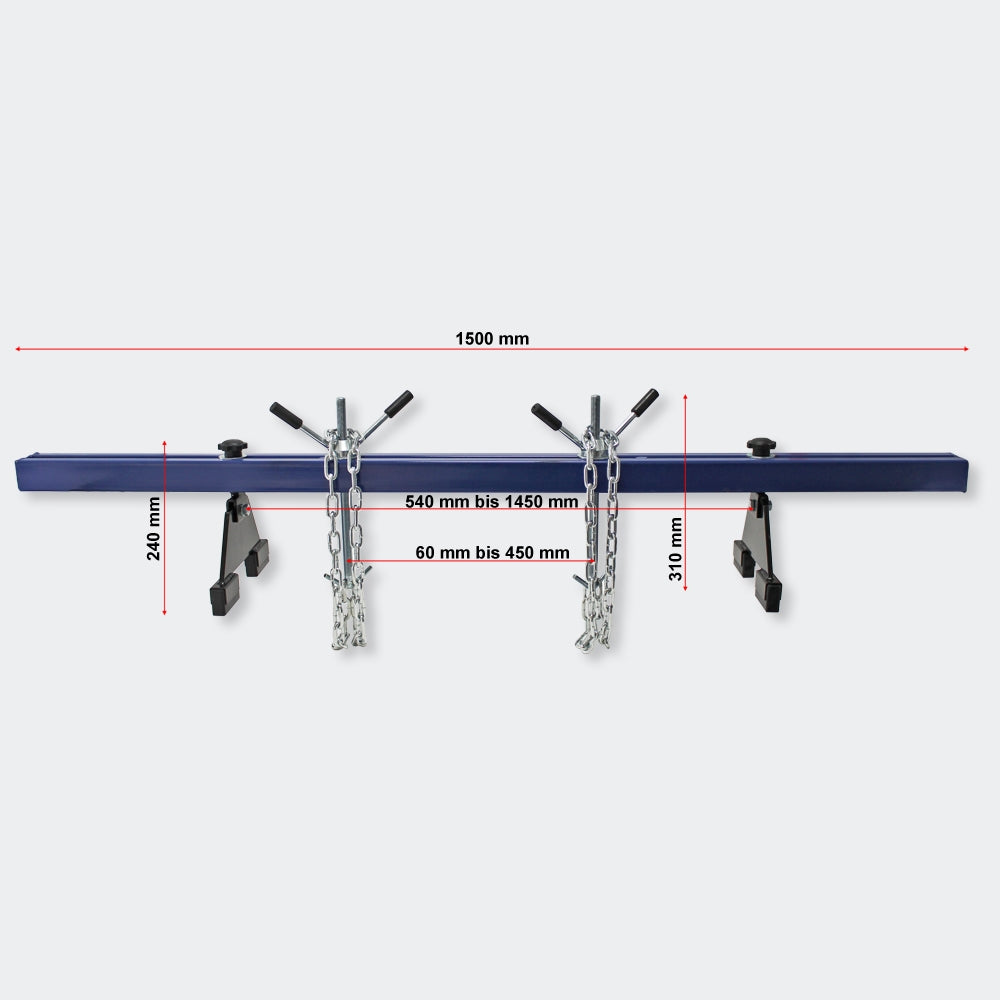 Trave di supporto sollevamento ponte motore crosscar officina meccanica fai da te 500 kg 3416178