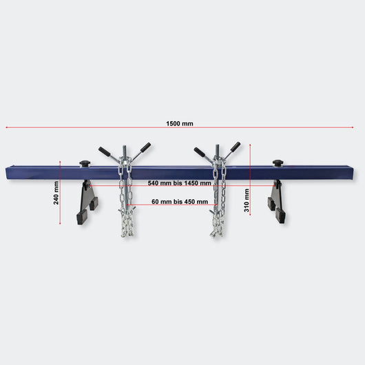 Trave di supporto sollevamento ponte motore crosscar officina meccanica fai da te 500 kg 3416178