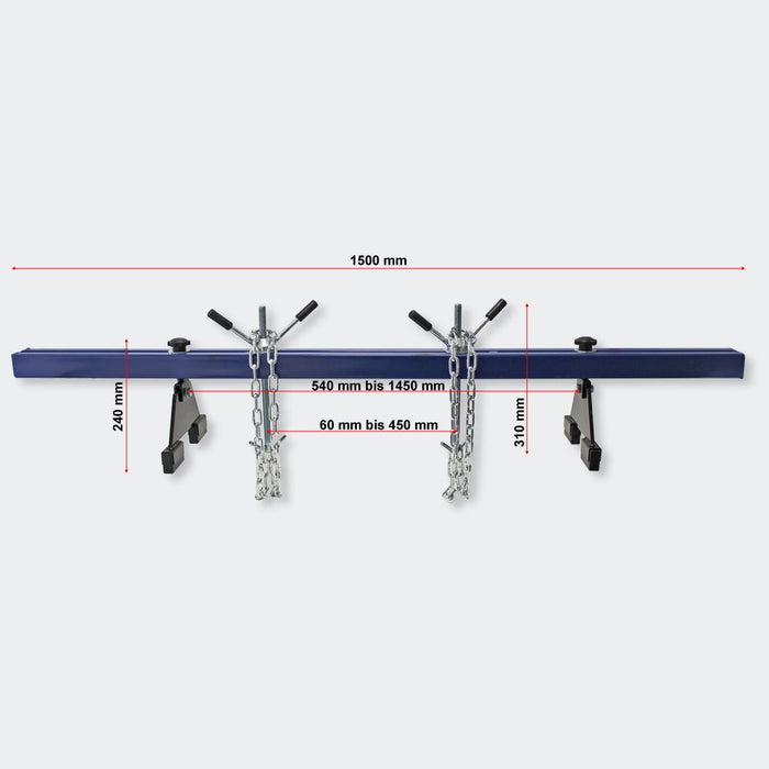 Trave di supporto sollevamento ponte motore crosscar officina meccanica fai da te 500 kg 3416178