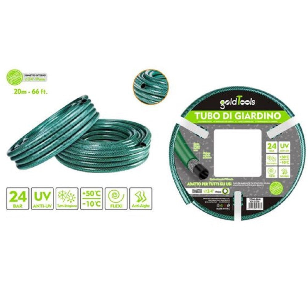Trade Shop - Tubo Irrigazione Annaffia Giardino Piante Lava Pompa 20mt 66 Ft. ø3/4-19mm 57508 -