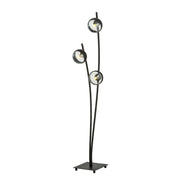Lampada da terra Emibig Hunter 3 luci E14 nera vetro