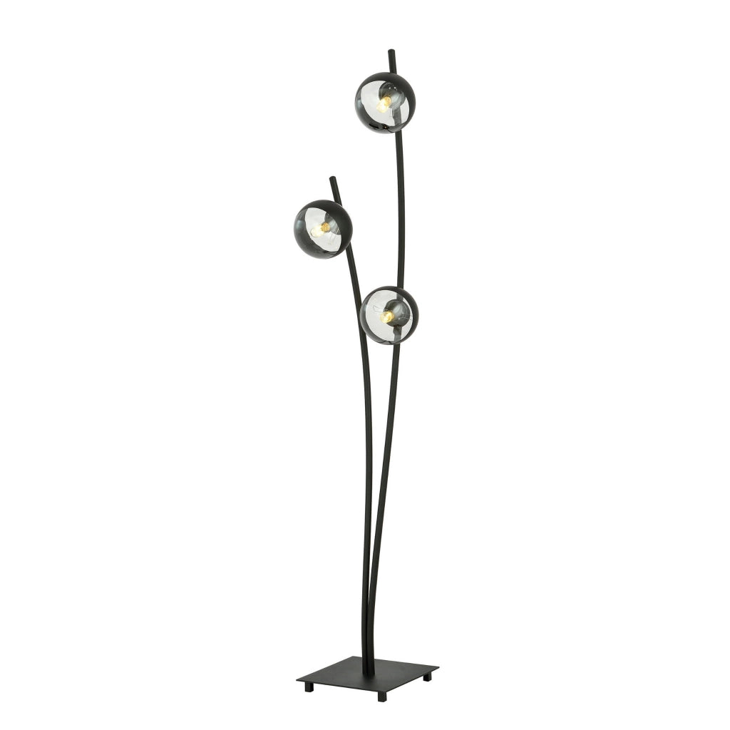 Lampada da terra Emibig Hunter 3 luci E14 nera vetro