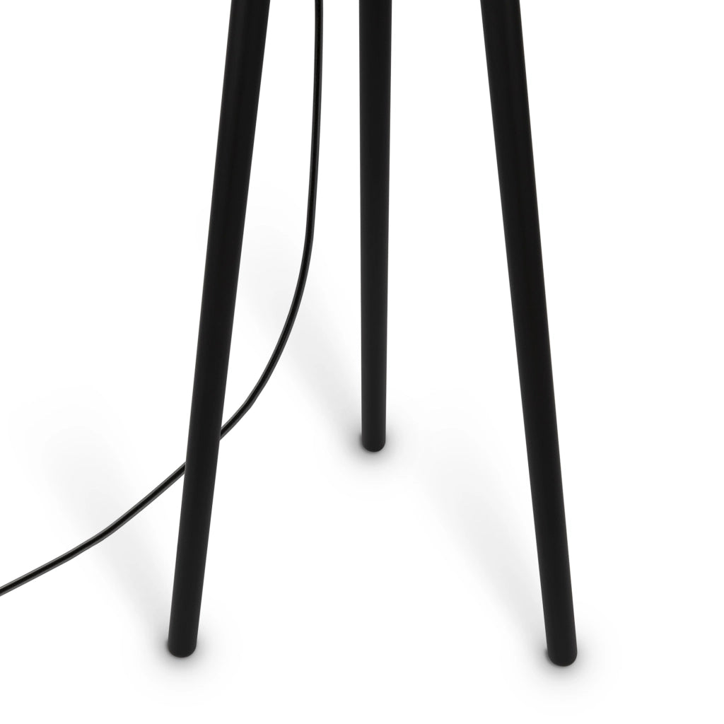 Maytoni Lampada da terra moderna Calvin 1 luce E27 nero metallo cotone