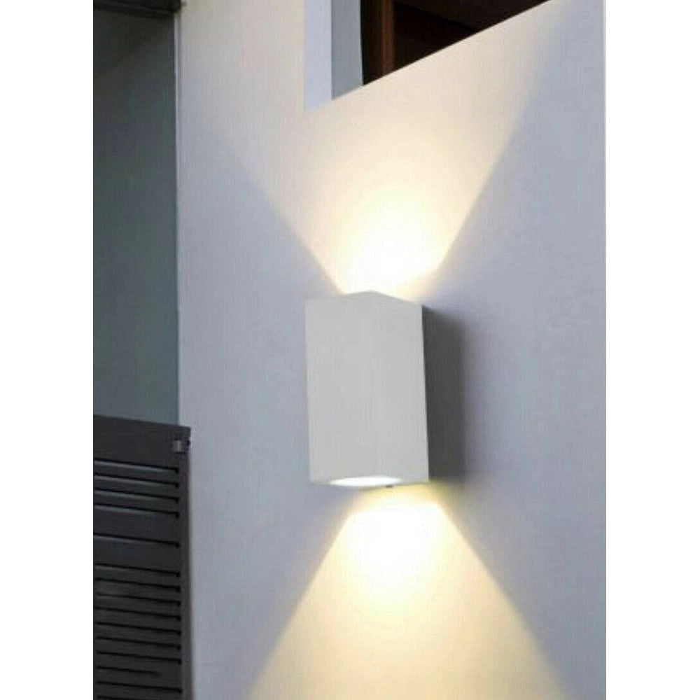 Trade Shop - Applique Parete Doppia Emissione Attacco Gu10 Lampada Moderna Es55 Up & Down Ip65 -