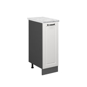 Armadio cucina dispensa alto R-Line Bianco rustico/Antracite 30 cm PL Marmo Vicco