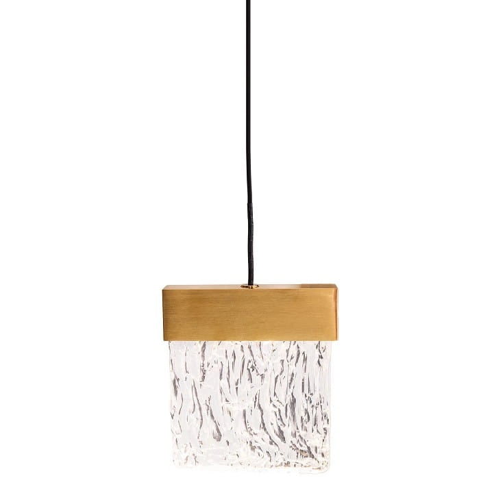 Lampada a sospensione Maxlight Vetro ottone LED 4,5W