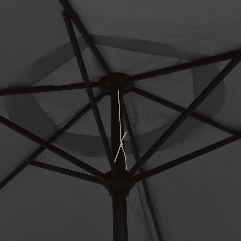 Ombrello | Parasolne Nero 200x224 cm in Alluminio