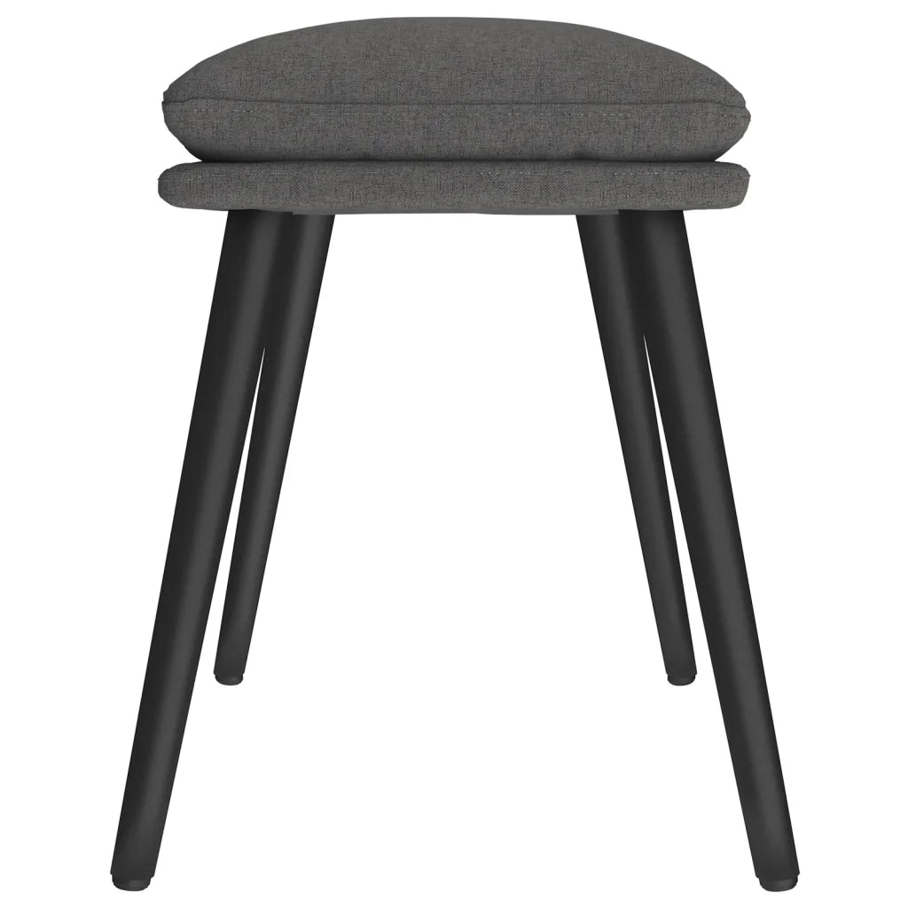 Poggiapiedi Grigio Scuro 45x29,5x35 cm in Tessuto