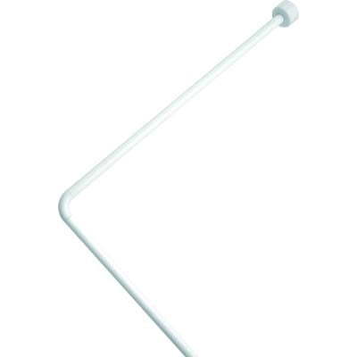 TUBO REGGITENDA ANGOLARE X DOCCIA  ALLUMINIO BIANCO MM 25 CM 80X80