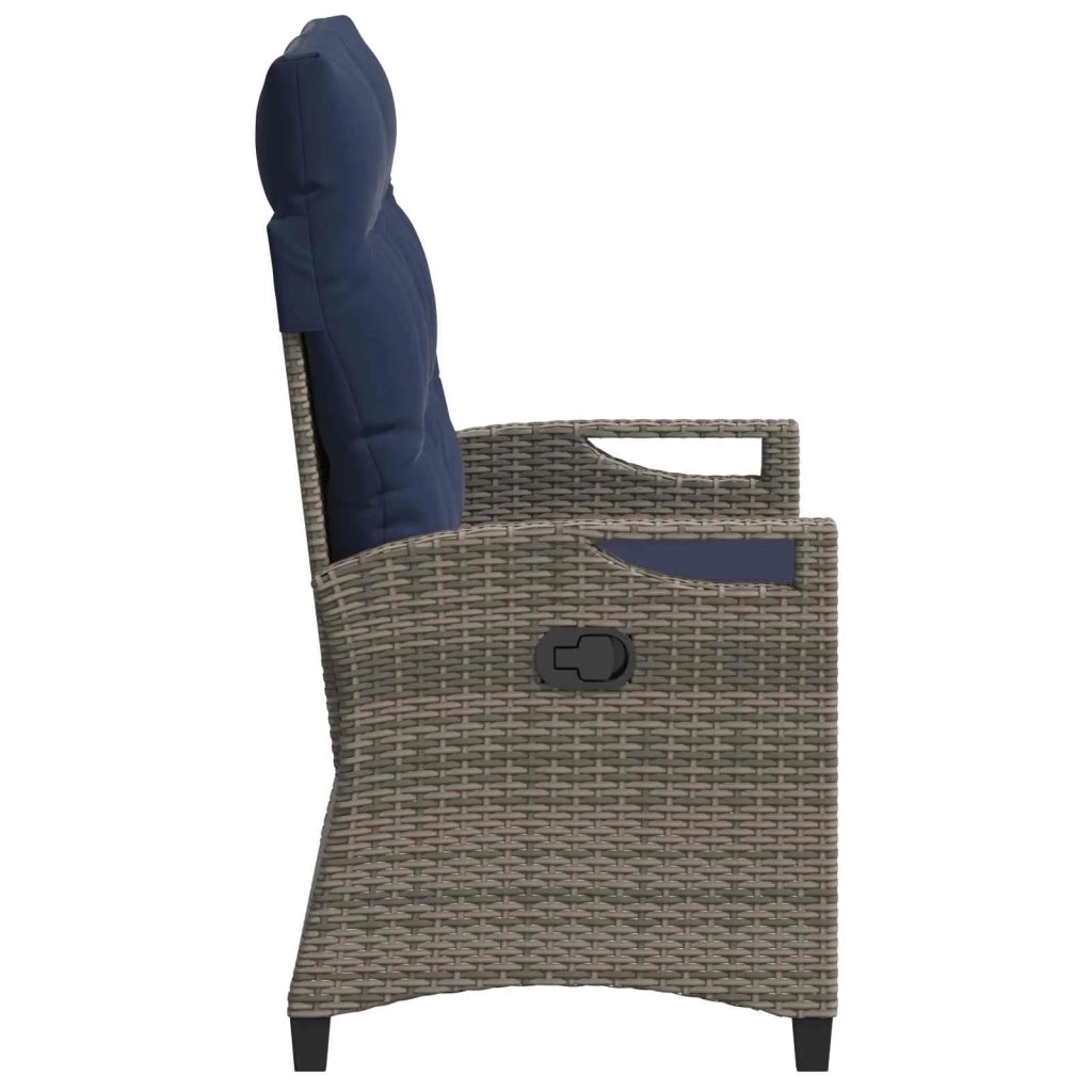 Panchina da giardino con cuscino 105 x 60 x 112 cm acciaio 42026857