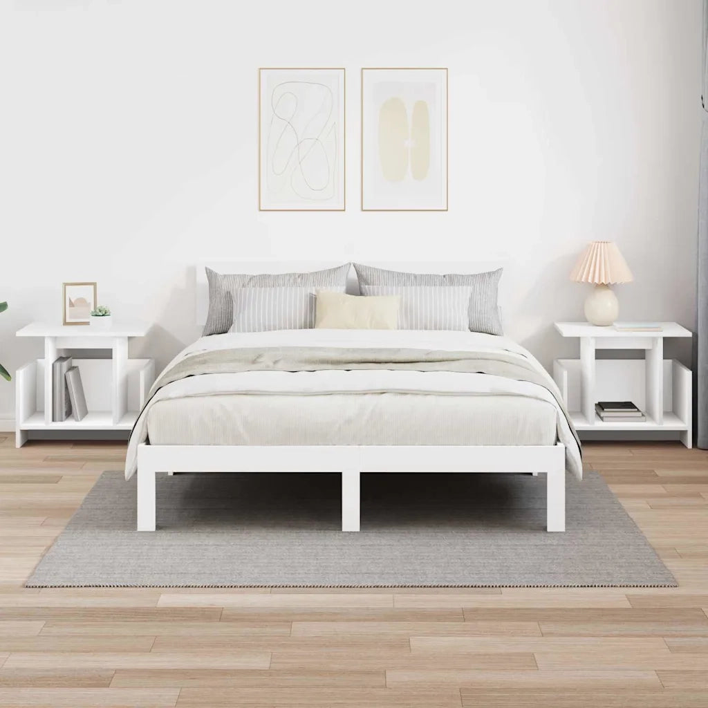 Supporto TV 2 pcs Bianco 50 x 35 x 45 cm Legno multistrato