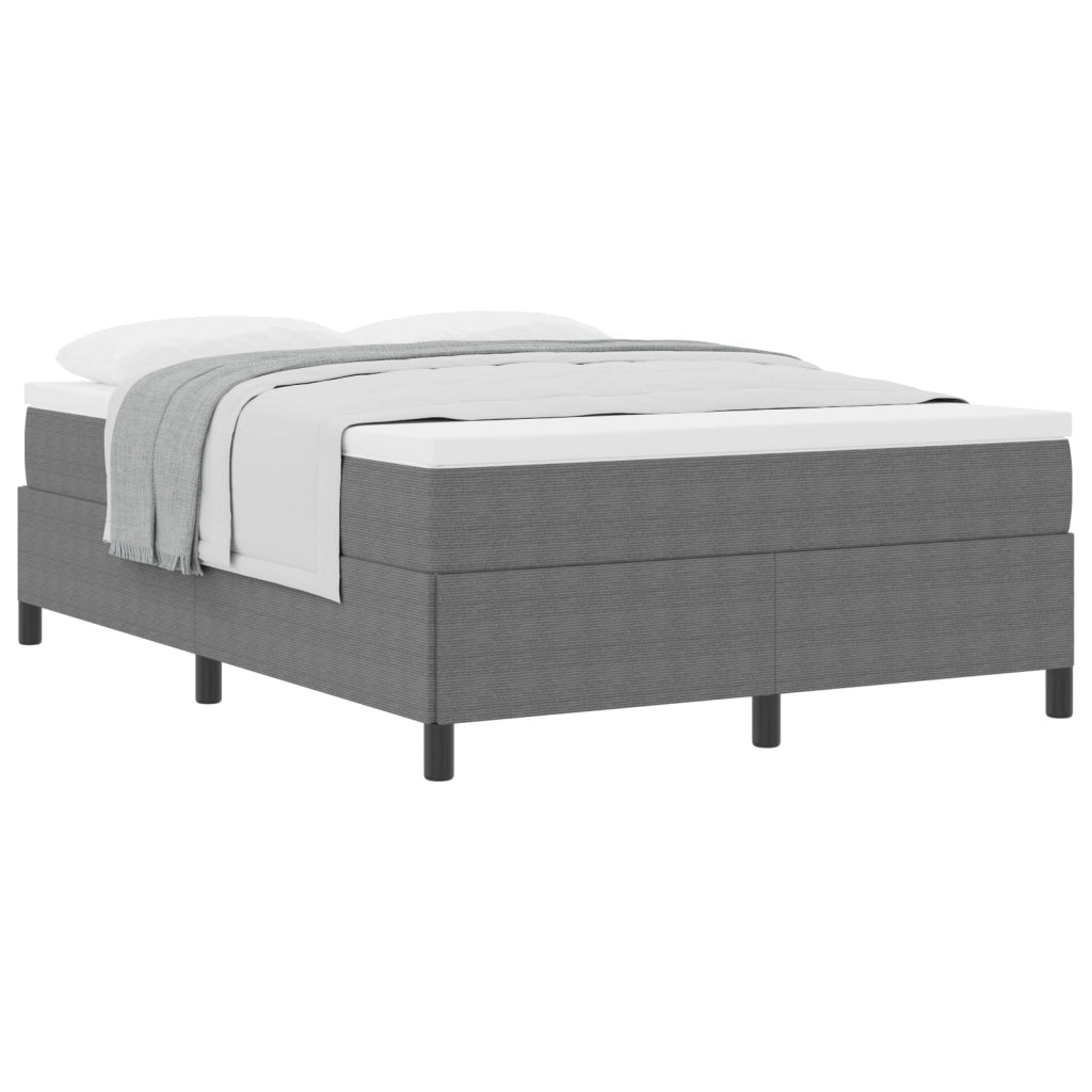 Struttura Letto Grigio Chiaro 160x200 cm Tessuto Vellutato