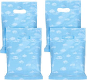 Set di sacchetti regalo blu cielo bianche nuvole (50 pezzi) con manico per feste di compleanno e baby shower