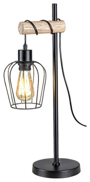 Lampada da scrivania industriale nera E27 Fabian Rabalux