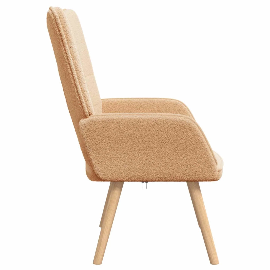 poltrona Beige 62 x 67 x 95,5 cm Tessuto Sherpa 42001782