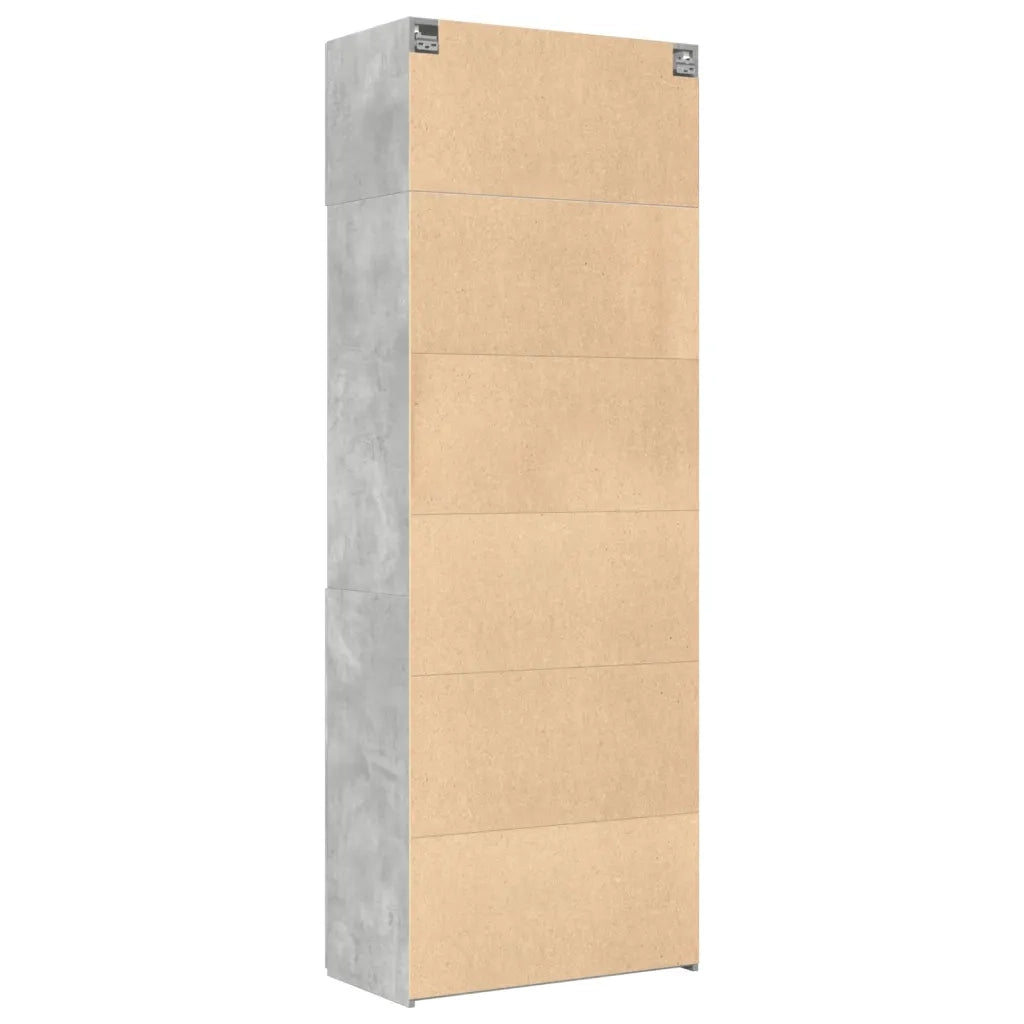 vidaXL Armadietto Grigio Cemento 80x42,5x225 cm in Truciolato