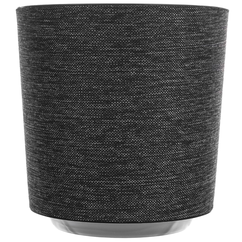 Vaso da fiori KADAX, supporto per fiori, rotondo, nero, fantasia in tessuto, 19 cm