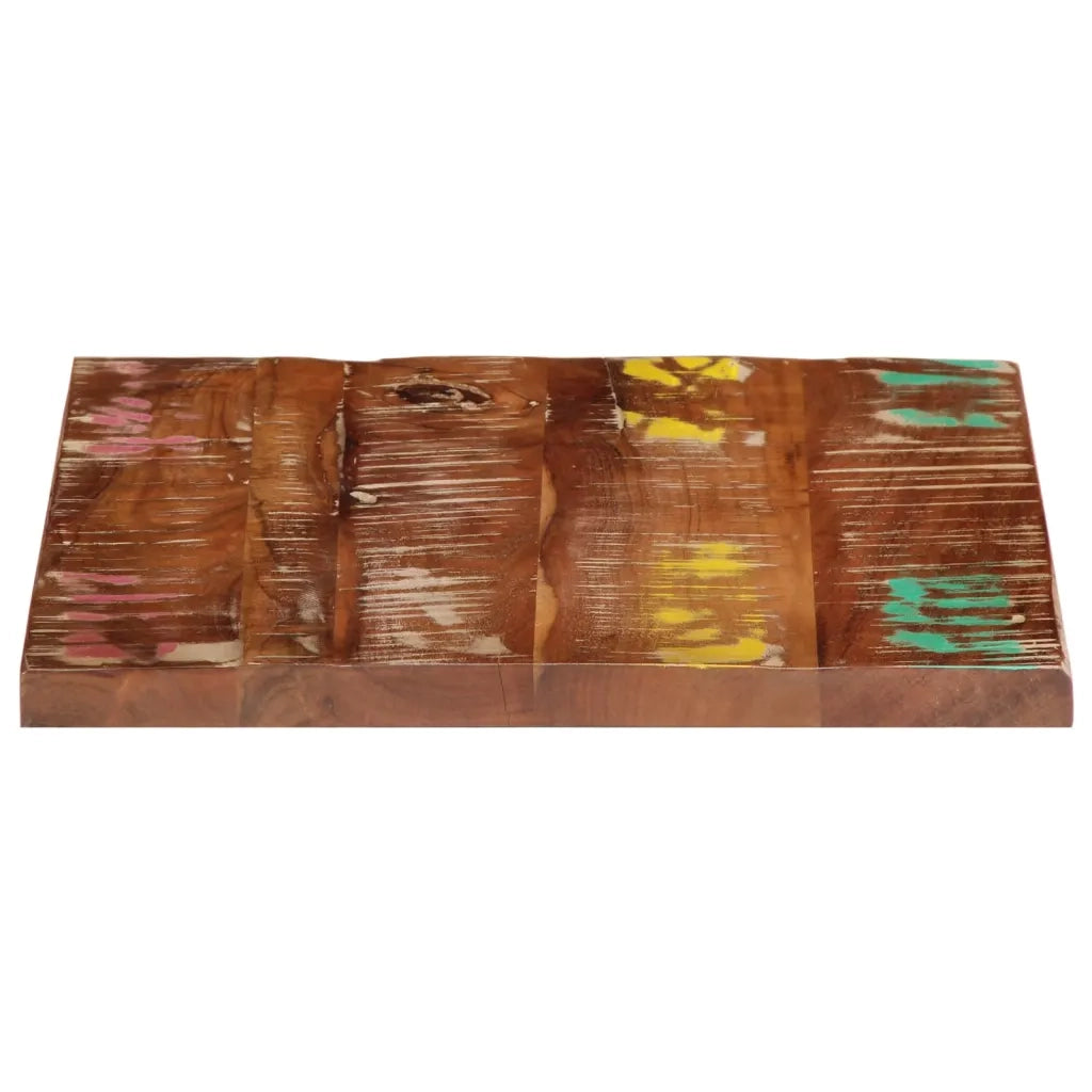 Piano Tavolo 40x40x2,5 cm Quadrato Legno Massello di Recupero 371032