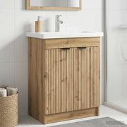 Mobiletto da bagno sotto il lavello Rovere Artigianale 890103
