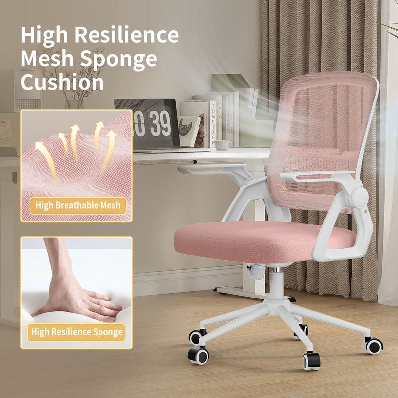 Sedia da ufficio ergonomica, , sedia da computer in rete traspirante con braccioli sollevabili e altezza regolabile