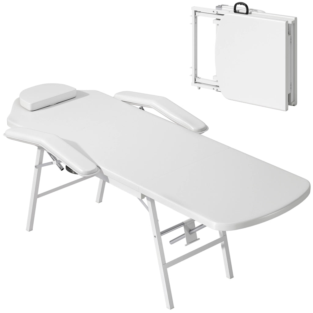 Lettino da massaggio pieghevole 3 zone ¨C Xylo ¨C Bianco 182x82x68 cm
