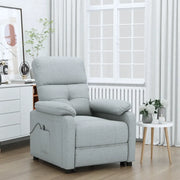 Poltrona Elettrica Reclinabile Grigio Chiaro in Tessuto 3073802