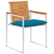 Sedie da Giardino con Cuscini 8 pz in Legno Massello di Acacia 3078543