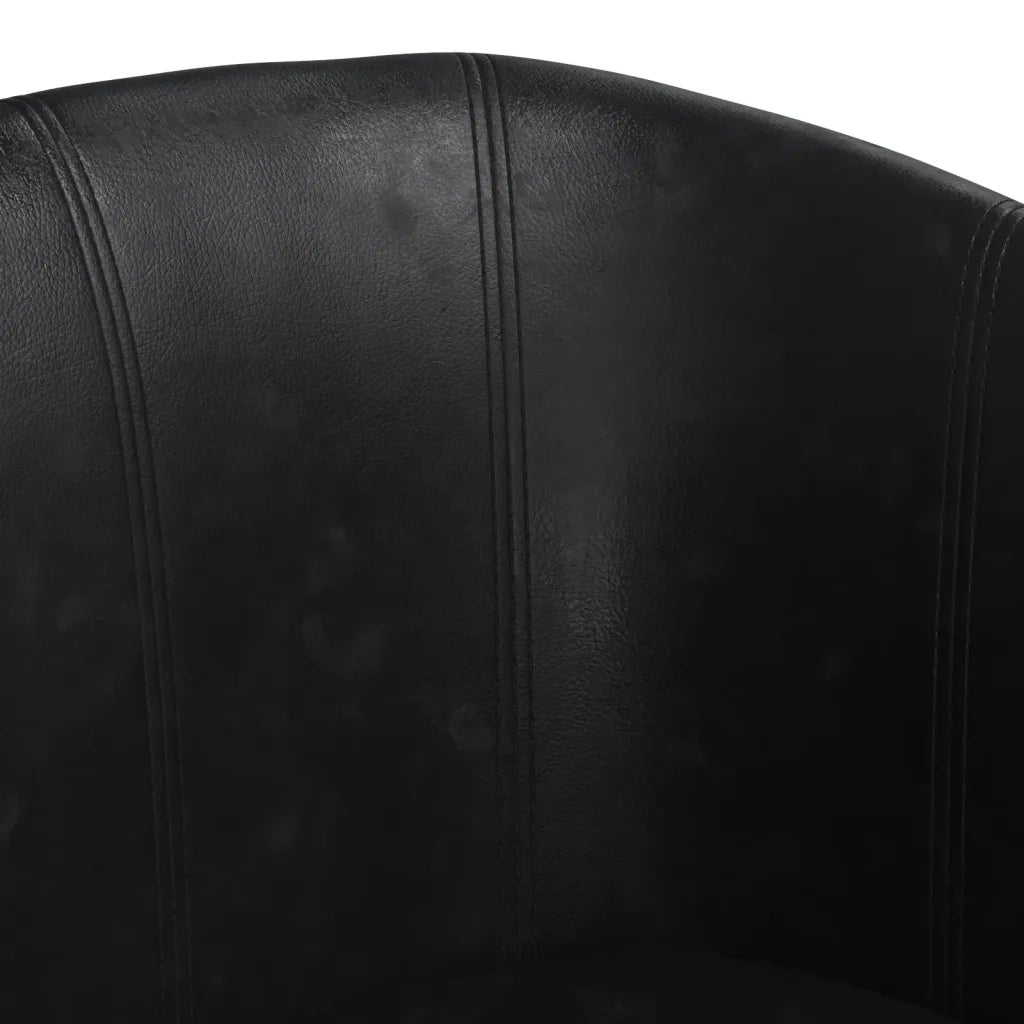 Divano Sedia-Poltrona Cabriolet Nera in Similpelle 532661