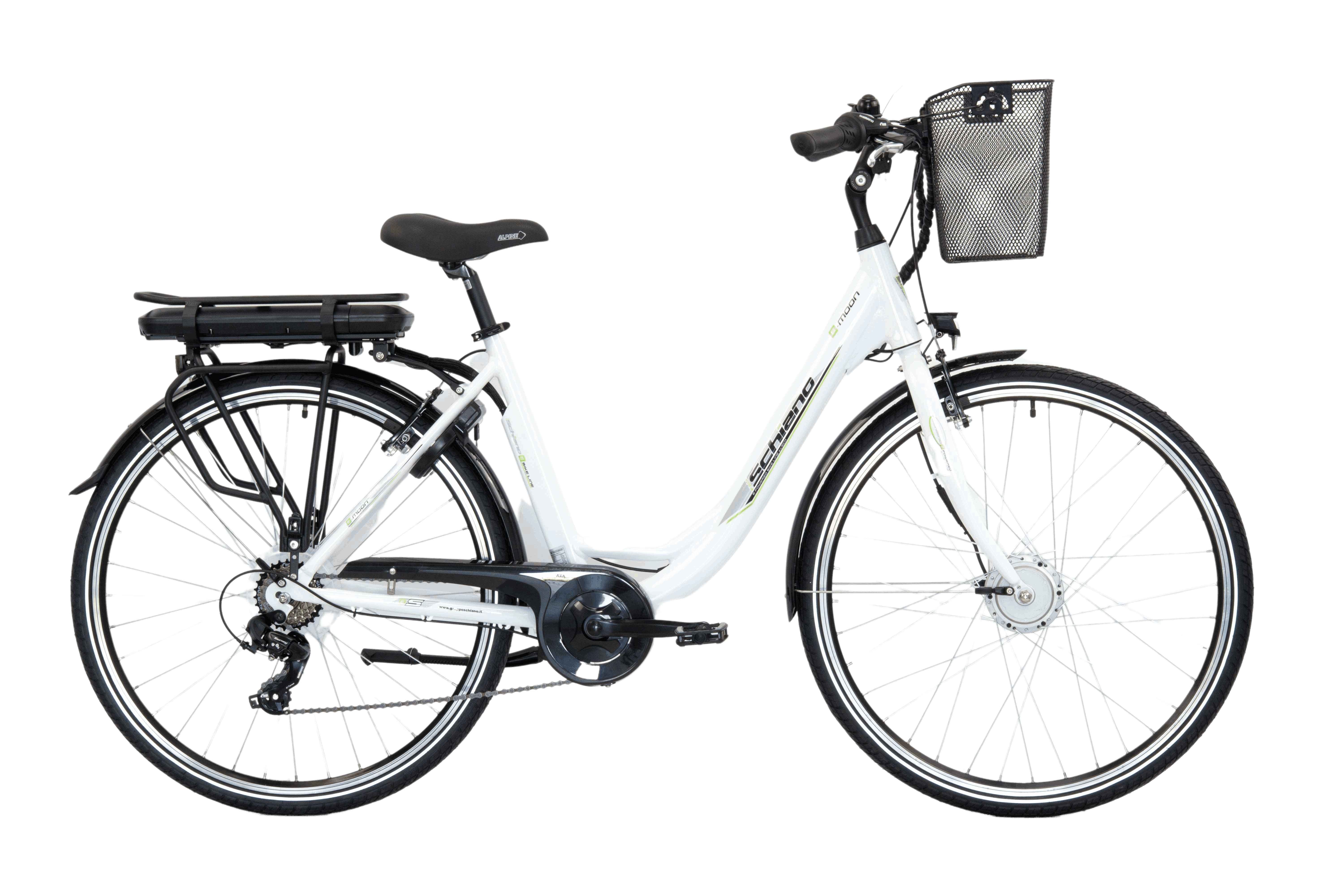 F.LLI SCHIANO E-MOON 28" bicicletta elettrica, da cittÃ  per adulti, unisex, con motore elettrico batteria sul portapa