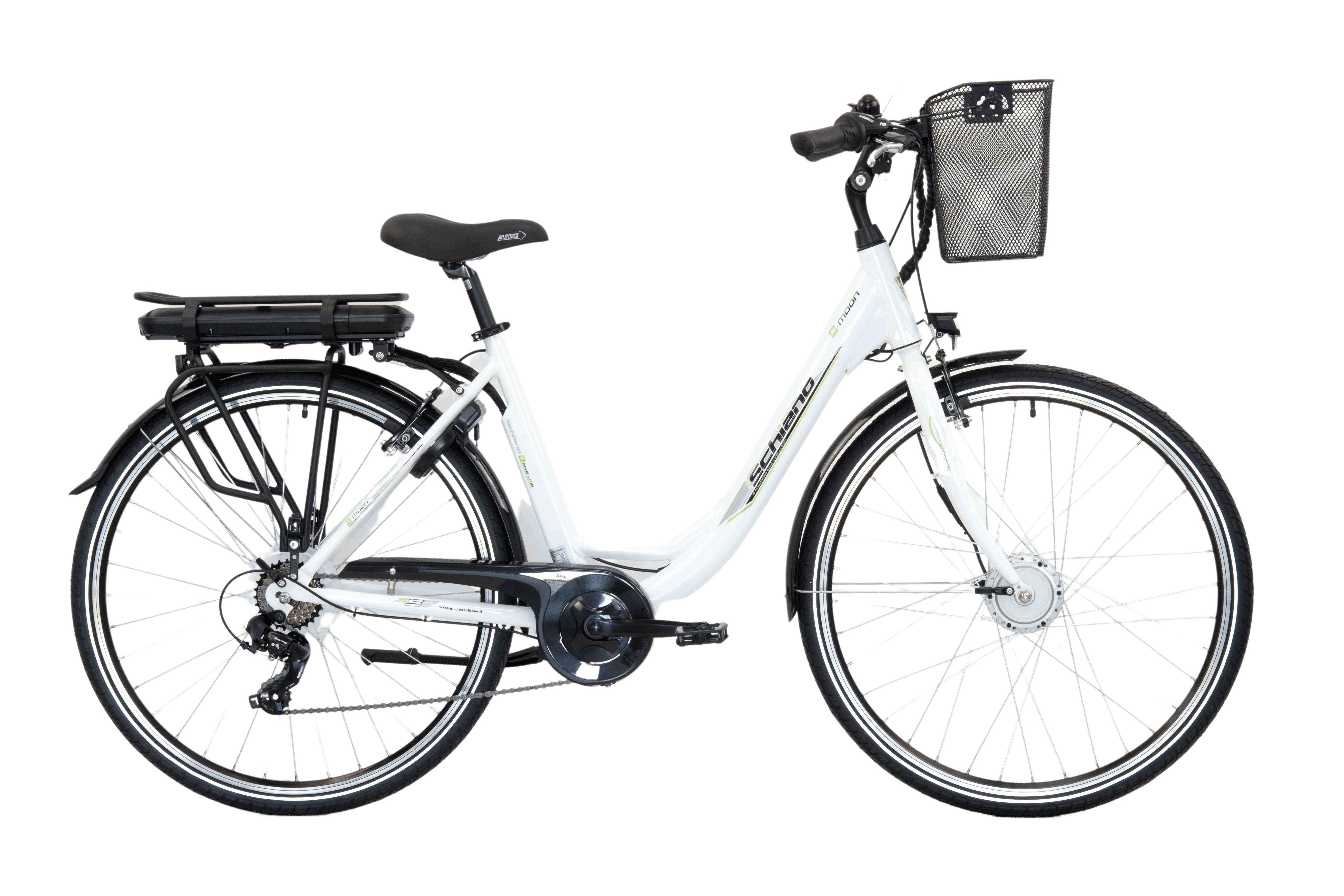 F.LLI SCHIANO E-MOON 28" bicicletta elettrica, da cittÃ  per adulti, unisex, con motore elettrico batteria sul portapa