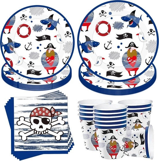 Set di servizio per feste per bambini - 50 piatti e bicchieri per compleanni