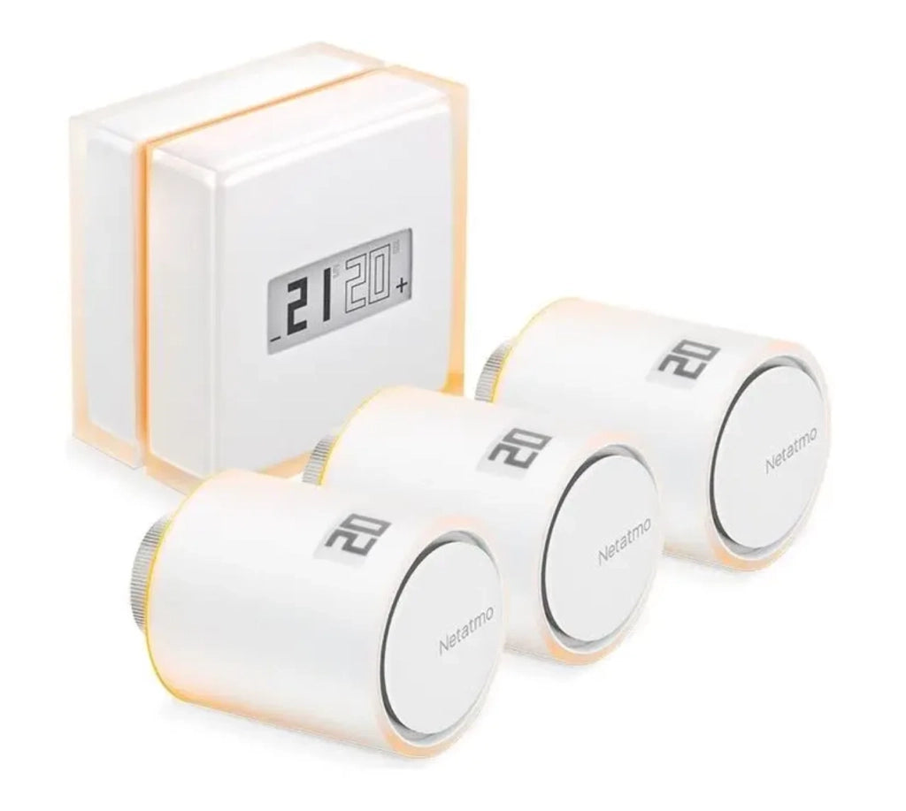 Netatmo Smart Thermostat Pack + 3 teste termostatiche connesse intelligenti WiFi