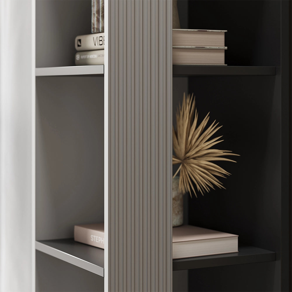 Vicco Libreria Grigio 36 x 188 cm può essere abbinato ad altri mobili Eliza