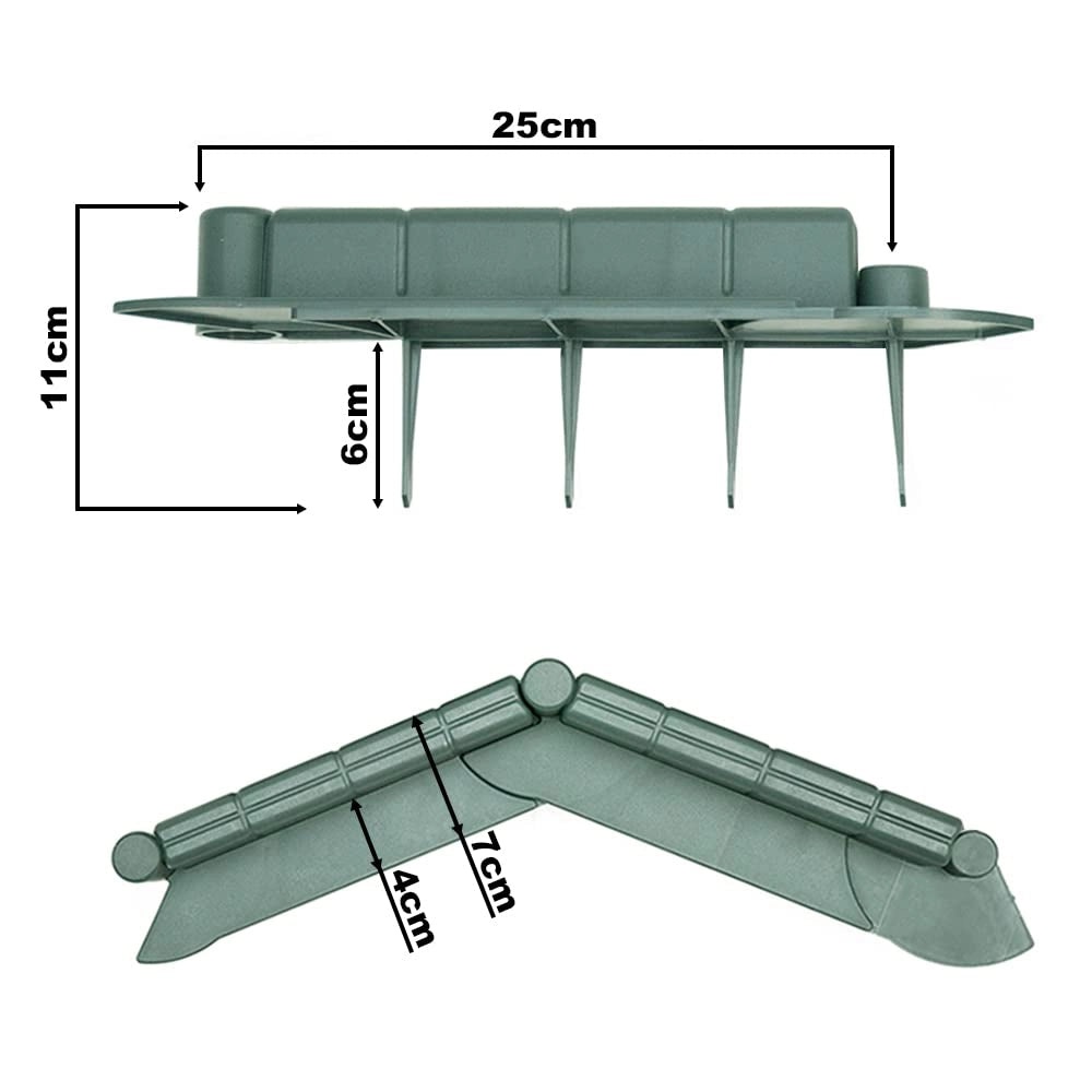La bordatura di decorazione in plastica per il prato, VERDE ? 10 m di lunghezza x 6 cm