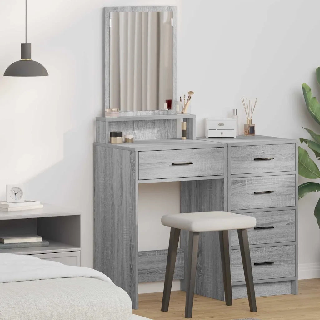 Toeletta | Tavolo da Trucco con cassetto Grigio Sonoma 50 x 41 x 140 cm
