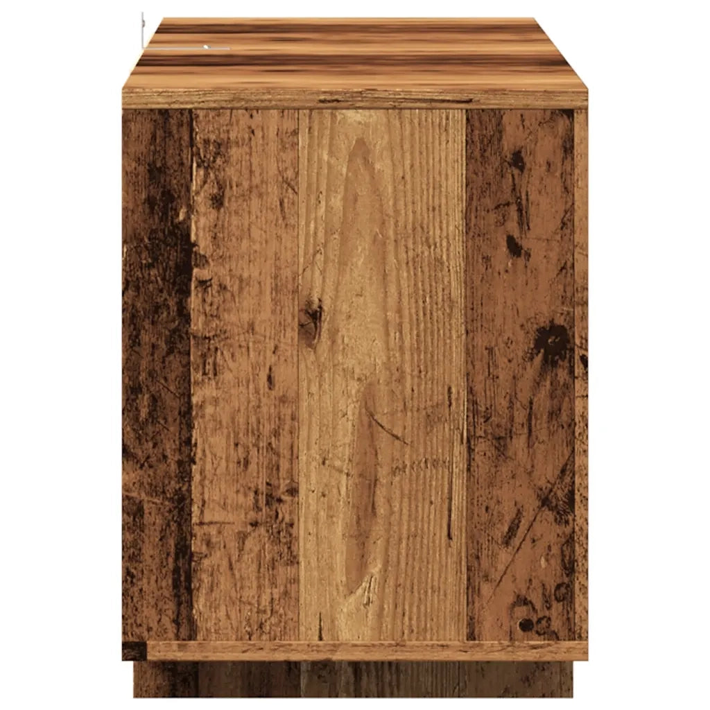 Mobile Porta TV Legno Antico 130x35x50 cm in Legno Multistrato